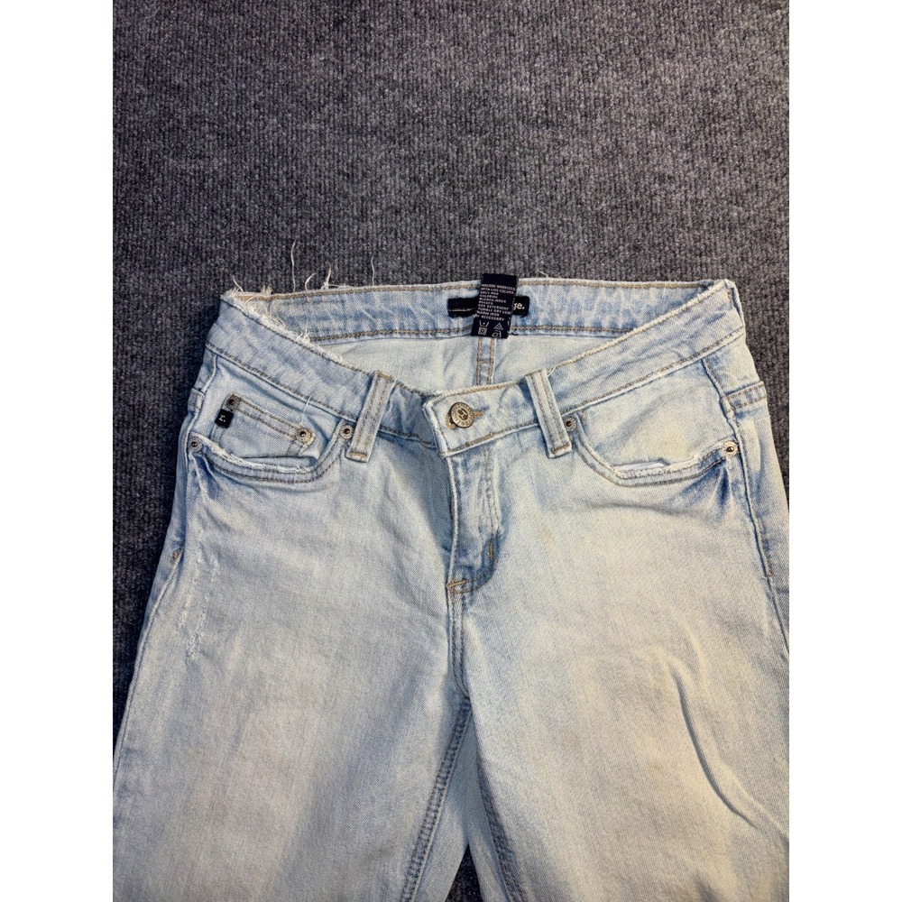 Refuge Jeans Womens 7 Blue Denim Stretch Light Wash Grunge Americana Bootcut Leg - Picture 8 of 14